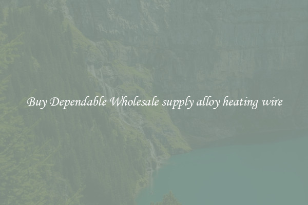 Buy Dependable Wholesale supply alloy heating wire