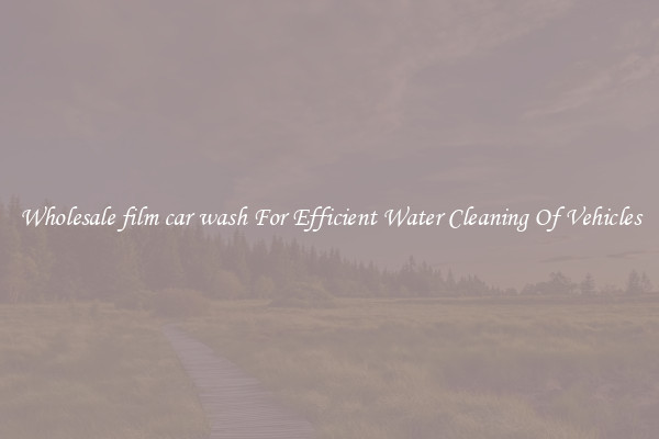 Wholesale film car wash For Efficient Water Cleaning Of Vehicles