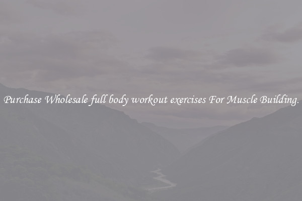 Purchase Wholesale full body workout exercises For Muscle Building.