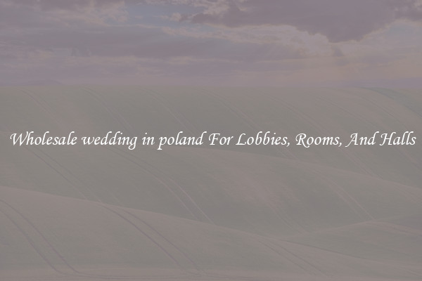 Wholesale wedding in poland For Lobbies, Rooms, And Halls