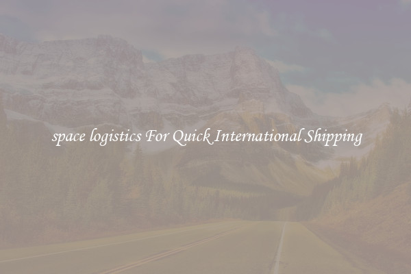 space logistics For Quick International Shipping