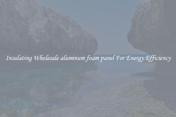 Insulating Wholesale aluminum foam panel For Energy Efficiency