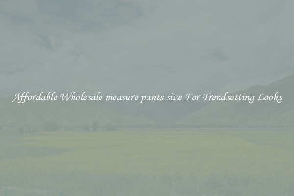 Affordable Wholesale measure pants size For Trendsetting Looks