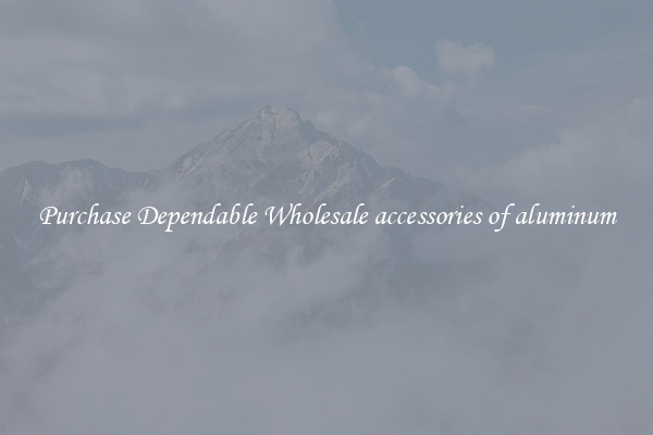 Purchase Dependable Wholesale accessories of aluminum