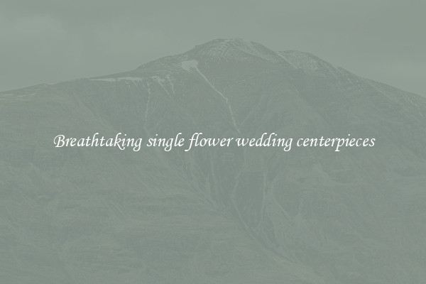 Breathtaking single flower wedding centerpieces