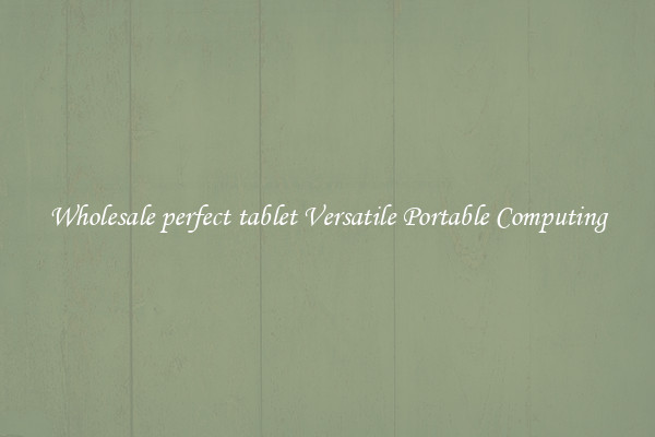 Wholesale perfect tablet Versatile Portable Computing
