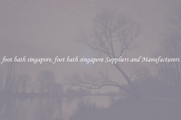 foot bath singapore, foot bath singapore Suppliers and Manufacturers