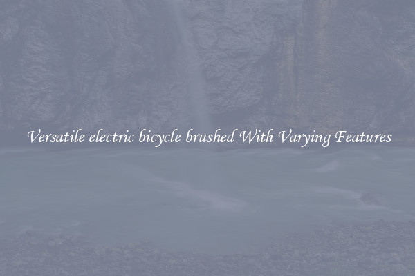 Versatile electric bicycle brushed With Varying Features